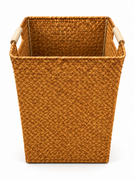 Bahçem Bambu Doğal Bambu Dikdörtgen Saklama Sepeti Dekoratif Düzenleyici Organizer 34×23×35 cm