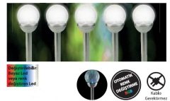 BH028 - 5 Takım Led Solar Cam Bahçe Aydınlatması