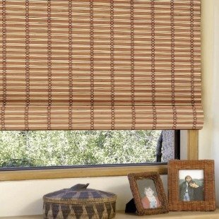 Bambu Stor Perde 200x180cm Süt Kahve/Krem