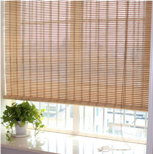 Bambu Stor Perde 90x180cm Süt Kahve/Krem