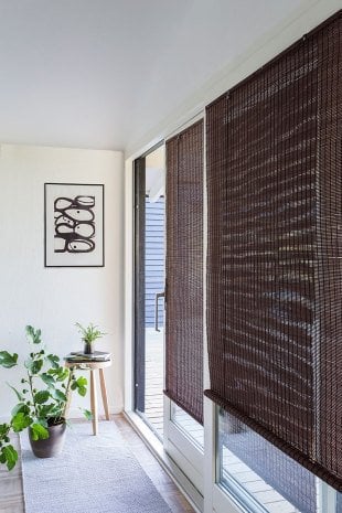 Bambu Stor Perde 60x180 cm Koyu Kahverengi