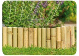 Bambu Dekoratif Bordür Sınır Bahçe Çiti Kazıklı 15cmx1mt
