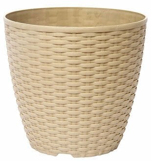 Kamelya Rattan 28cm Saksı Krem 5 Adet
