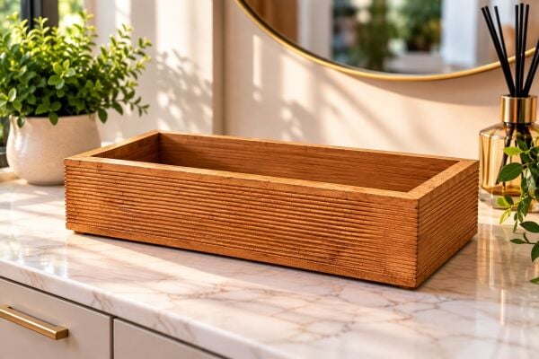 Ahşap Mutfak Düzenleyici/Ahşap Kutu,mutfak,Banyo Dekorasyon 34X14 1 Adet